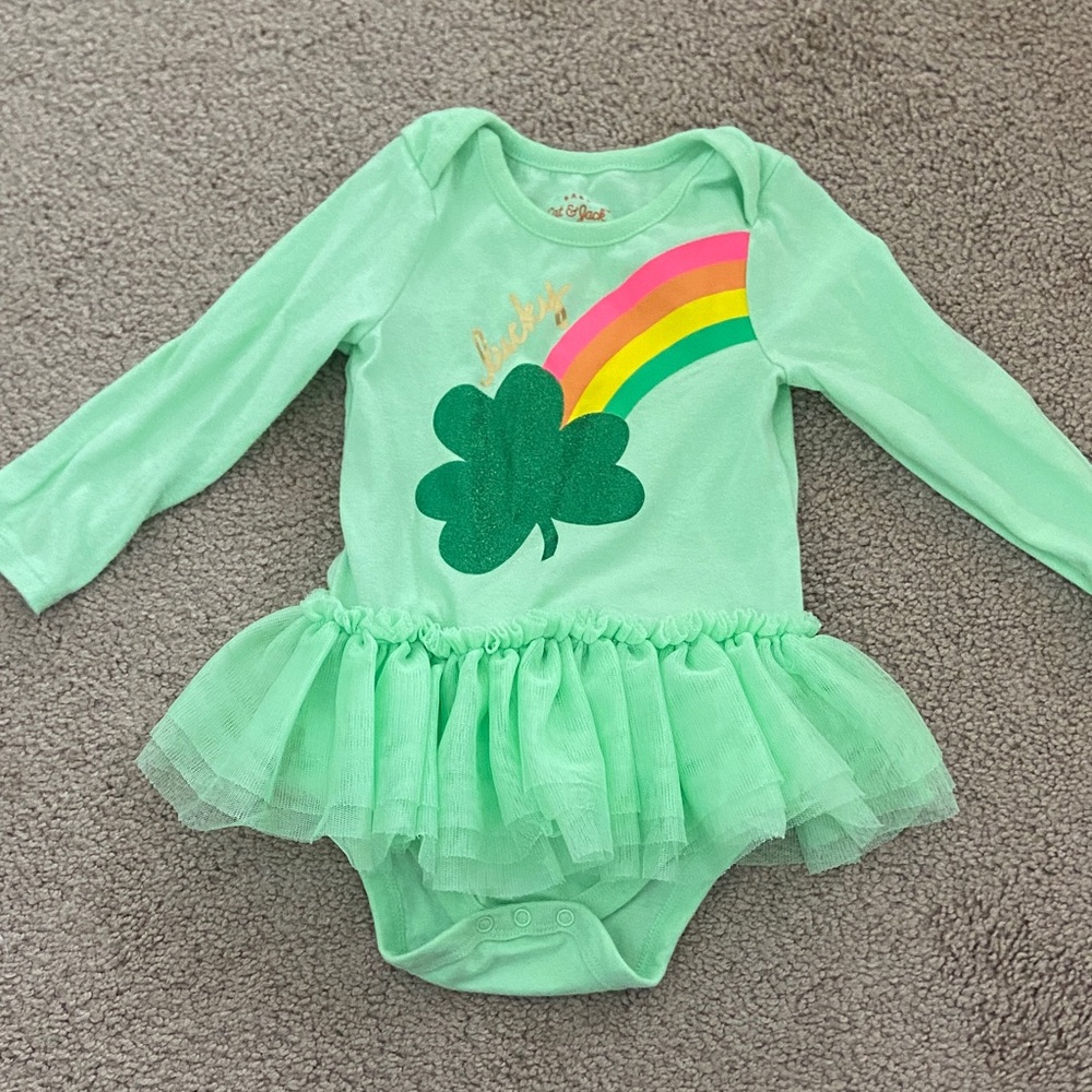 Cat & Jack - St. Patrick’s Day Baby Onesie with Rainbow and Shamrock